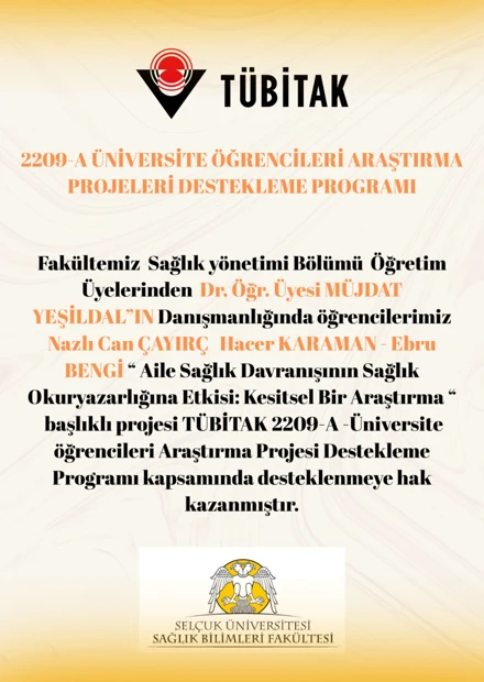 2209-A ÜNİVERSİTE ÖĞRENCİLERİ ARAŞTIRMA PROJELERİ DESTEKLEME PROGRAMI KAZANAN PROJELER